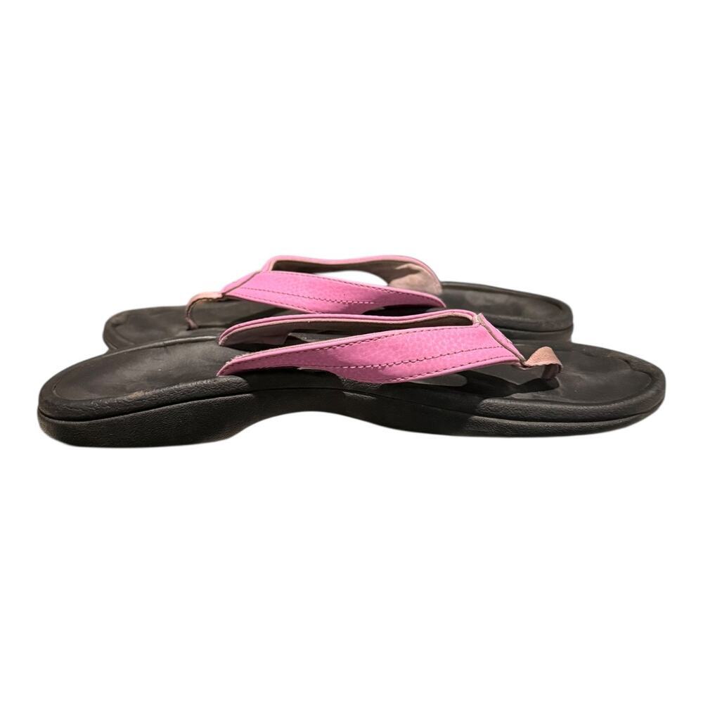 Olukai Ohana Flip Flop Beach Sandals in Black Dragonfruit Pink Women’s Size 10 - Picture 10 of 11